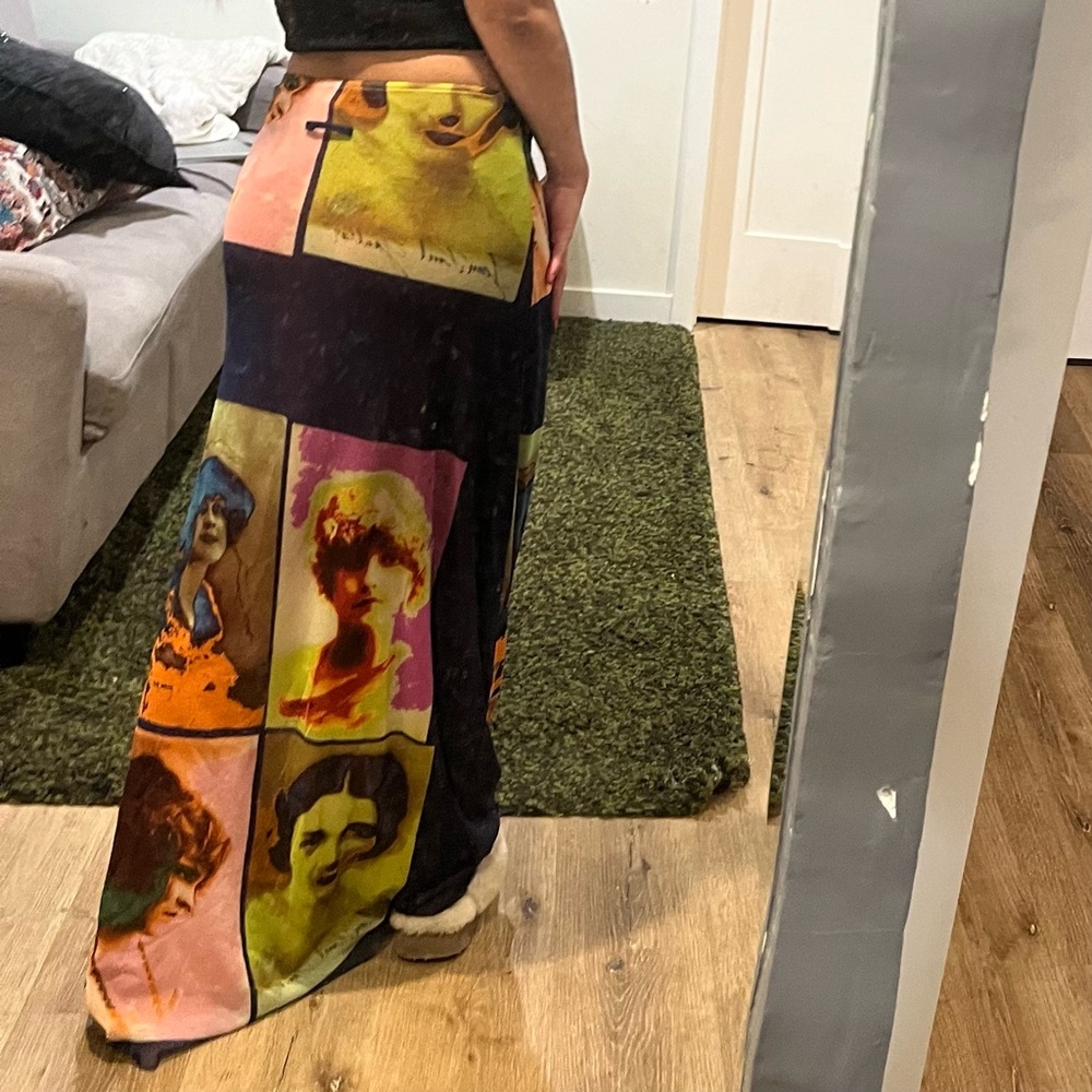Jean Paul Gaultier Colorful Graphic Maxi Skirt